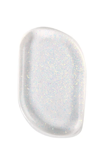 Silikoninė makiažo kempinėlė Clear with AB Glitter BYS