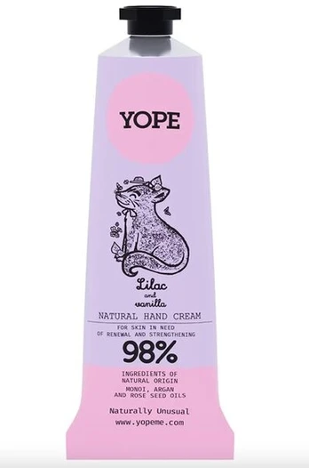 Rankų kremas Yope, Alyvos ir vanilė, 50ml.