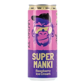 Gazuotas gėrimas SUPER MANKI RASPBERRY ICE CREAM, 330 ml