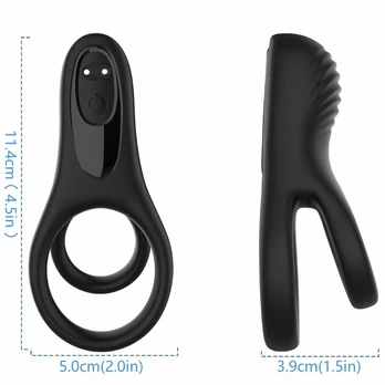 ARMONY Double Ring Vibrator Black - Dual Stimulation, Waterproof, 9 Modes