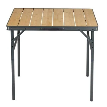 Kempingo stalas All-Ride, 75x55 cm, rudas