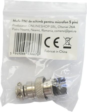 Pakaitinis PNI 5 kontaktų mikrofono lizdas