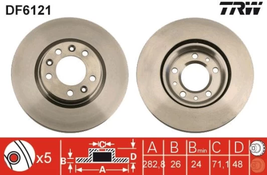 TRW DF6121 Brake Disc