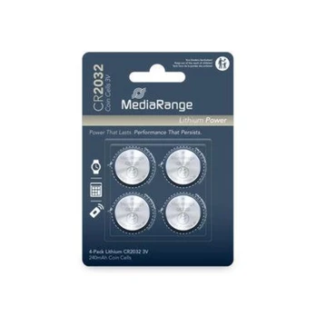 BATTERY LITHIUM CR2032 3V/4PCS MRBAT132 MEDIARANGE