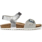 Basutės Geox J Adriel Girl J028MC 0BNEW C1007 D Sidabrinė