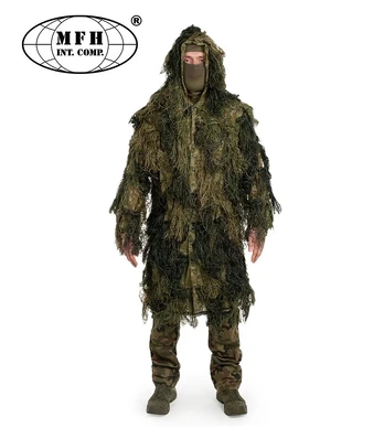 MFH Ghilie Camo Apsiaustas Woodland M/L