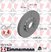 Stabdžių diskas ZIMMERMANN 100.1216.20 kaina