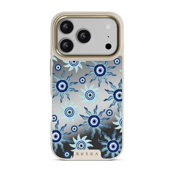 Blue Gaze - iPhone 17 Pro Case, Elite Mirror Light (MagSafe) / Gold