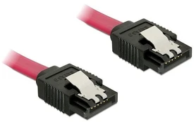 Cable SATA 6 Gb/s 50cm straight/straight red kaina