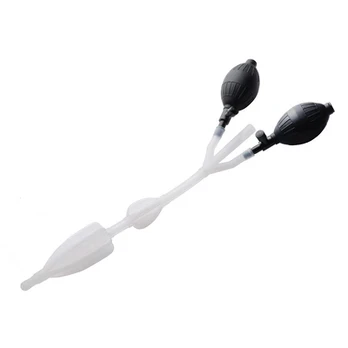 Xr Brands CleanStream Silicone Double Bulb Intimate Cleansing Catheter 35cm