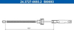 Trosas, stovėjimo stabdys ATE 24.3727-0693.2