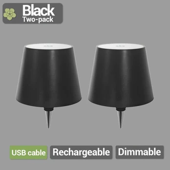 USB stalinė lempa, 2 vnt, Juoda