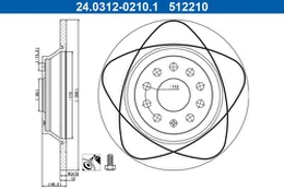 Stabdžių diskas ATE 24.0312-0210.1