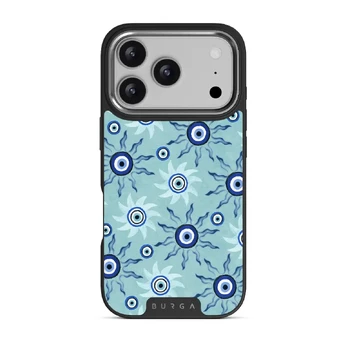 Blue Gaze - iPhone 17 Pro Case, Elite Dark (MagSafe) / Silver