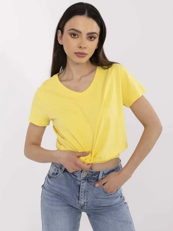 Basic Feel Good T-shirt-CLM-TS-1639.12-geltona