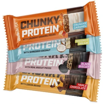 Biotech Chunky Protein Bar 50 g. - Triple chocolate skonis
