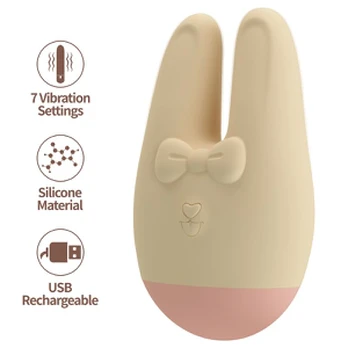 Romance Bunny silikoninis klitorio stimuliatorius, 7 vibracijos režimai