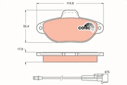 TRW GDB1115 Brake pad set