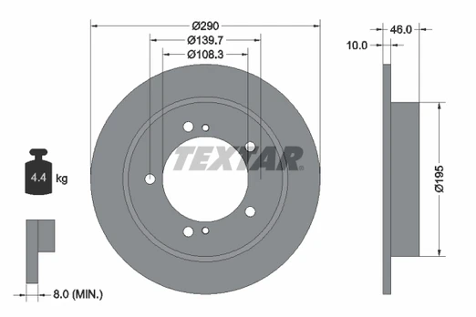 TEXTAR 92237300 Brake Disc
