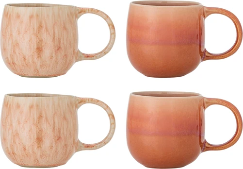 Bloomingville - Roselyn Cup - Rose - Set Of 4 - Stoneware