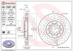 Stabdžių diskas BREMBO 09.7267.50