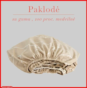 Paklodė su guma - 200x200+20cm.