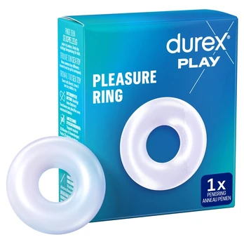 Durex Pleasure Ring penio žiedas, silikoninis, skaidrus, 4,2 cm