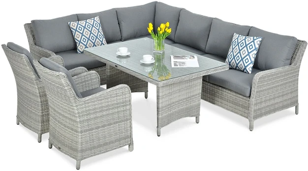 Lauko baldų komplektas MARYLAND DINING, Stone Grey