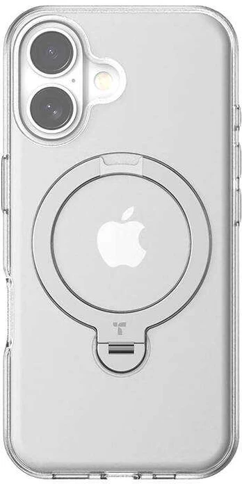 Torras Ostand Spin Case for iPhone 16 Plus (Transparent)
