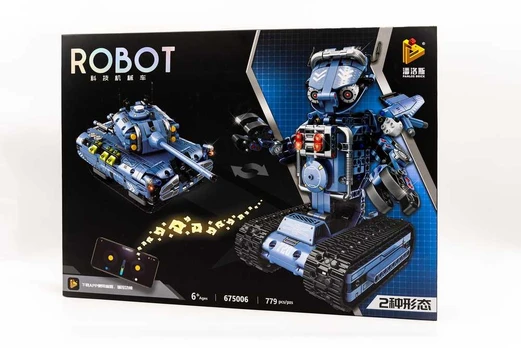 Nuotoliu valdomas konstruktorius "Mėlynas robotas"