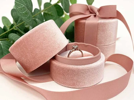 Jk Box Rožinė Ribbon Ring Gift Box LTR-3/P/A5