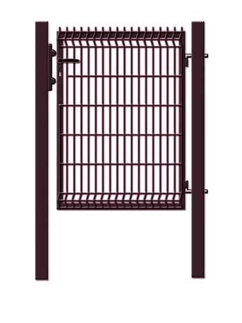 Varteliai segmentiniu užpildu, 100 cm x 123 cm, ruda