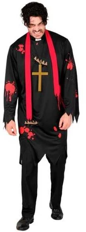Widmann Zombie præst kostume
