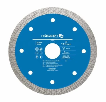 Deimantinis diskas keraminėms plytelėms 115 mm, HT6D721, Hogert