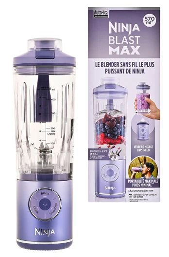 Ninja BC251EULD trintuvas 0,57 L Nešiojamasis maišytuvas Lavanda, Permatomas