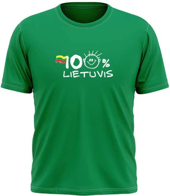 KS Marškinėliai 100 Procentų Lietuvis, Dydis: S