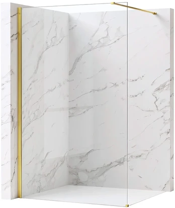 Walk-In dušo sienelė Rea Flexi, Transparent / Gold, 140 cm