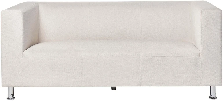 Beliani Trivietė sofa FLORO, šenilas, balta