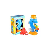 Lean Toys Delfinų ritės žaislas vonios baseino fontanui kaina