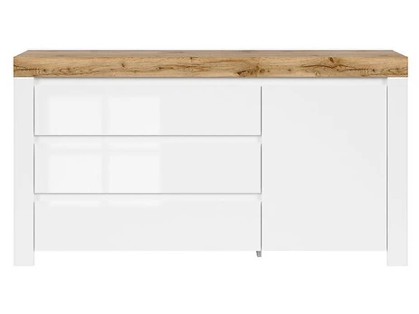 Komoda Holten 1D3S, balta/ruda