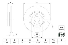 BOSCH 0 986 479 G67 Brake Disc kaina