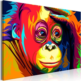 Artgeist Paveikslas - Colourful Orangutan (1 Part) Wide