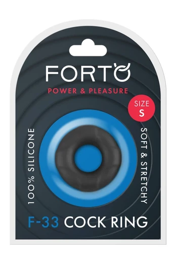 FORTO F-33 Intimate Ring Small Black 17mm Liquid Silicone