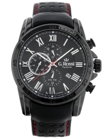 VYRIŠKAS LAIKRODIS G. ROSSI - E9753A2-1A3 - EXCLUSIVE (zg302b) + BOX