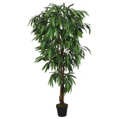 Dirbtinis mango medis, žalios spalvos, 200 cm, 1050 lapų kaina