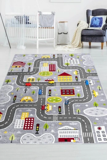Asir kilimas Gri Trafik 160x230 cm