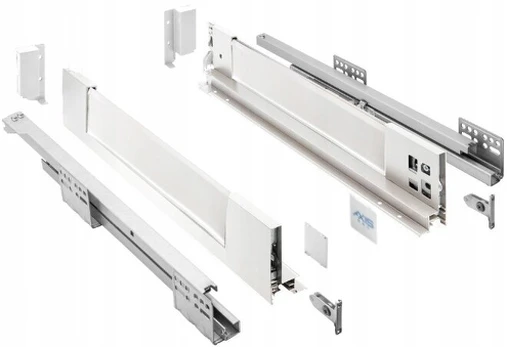 GTV AXIS PRO drawer H=116, L=550, soft-close, side with glass, baltas