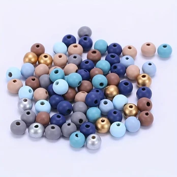 Mediniai karoliukai, 10mm 320pcs