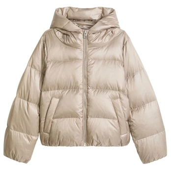Pūkinė striukė moterims, Smėlio, 5000016917 Puffed jct