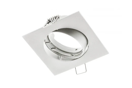 PORTO-K ceiling spotlight, IP20, square, baltas, angle adjustable, TYPE DT10